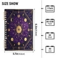 thumbnail image 2 of Wirebound Notebook Hardcover Spiral Notebooks Purple Celestial Octagon Pattern, 60 Pages, 80 GSM, 5.7 x 8.3in, 2 of 7