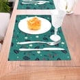 thumbnail image 5 of XMXT 4 Pcs Woven Placemats, Hollyhock Fruit Leaf Design Stain Resistant Anti-Skid Placemat for Kitchen Table, 12 x 18 inches, 5 of 6