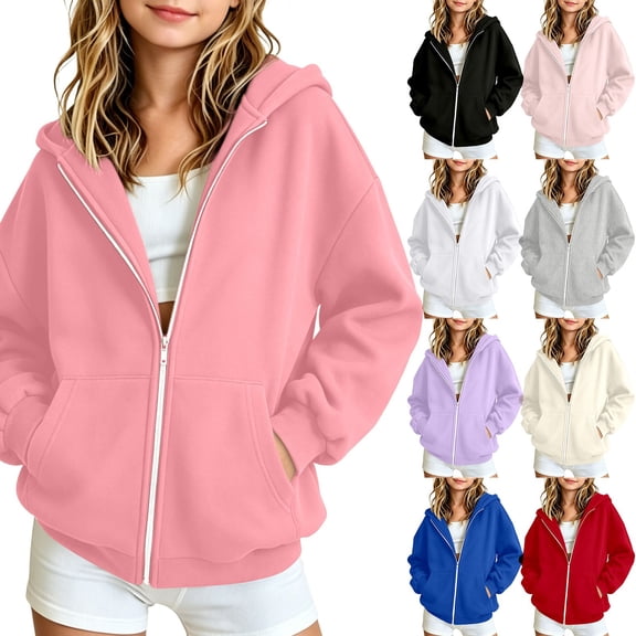 Liyamei Girls Hooded Jacket with Zipper for Fall Winter Soft Warm Outerwear Size 3-4 Years