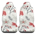 thumbnail image 2 of XMXT 2Pcs Car Seat Cover Decor Protector, Cartoon Floral Hollyhock Fruit Prints Front Seat Covers for Cars SUVs, Universal Fit, 2 of 9