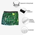 thumbnail image 3 of Honeii Green Disco Lights Men's Underwear Boxer Briefs Pack, ComfortSoft Boxer Brief for Men, Moisture-Wicking Breathable-Medium, 3 of 5
