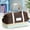 Brown, variant on Pencil Case Large Capacity Organizer Storage Bag Wide Opening Easy Access Durable Zipper Design, Multi Functional Makeup Travel Pouch, for Office Work Travel Adults