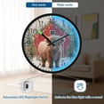 thumbnail image 5 of Voice Activated Clock with Glow Light 12 Inch Large Silent Wall Clock Battery Operated for Home Decor Cute Highland Cow Pattern, 5 of 8