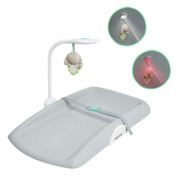 Ingenuity Day & Night Sylvi Baby Changing Pad - Includes Nightlight - Easy to Clean - Extra Comfort - Ages 0M 