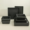 thumbnail image 4 of Stone Lain Grace Stoneware 12 Piece Dinnerware Set, Service for 4, Matte Black, 4 of 8