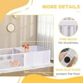 thumbnail image 6 of PawHut 81" x 40" Whelping Box for Dogs Built for Mother's Comfort, Newborn Puppy Supplies, Puppy Playpen with Adjustable Height Entrance Door, White, 6 of 9
