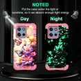thumbnail image 3 of Casetego for Moto G Power 5G 2025 Case,Glow in The Dark Three Layer Heavy Duty Shockproof Protection Hard Plastic Bumper+Soft Silicone Protective Case,Pink Butterfly, 3 of 8