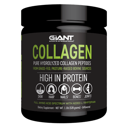 Powder Vials - Giant Sports Collagen Hydrolyzed Collagen Peptides, Unflavored, 44 Servings