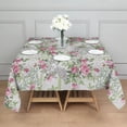 thumbnail image 3 of Pioneer Flower Floral Print Pattern Square Tablecloth,Waterproof Square Table Cover,Wipeable Spillproof Washable Table Cover for Home Kitchen Party Decor 42"X42"(107x107cm), 3 of 6