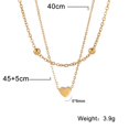 thumbnail image 1 of Skyrim Tiny Heart Choker Necklaces Stainless Steel Double Layered Beads Chain Necklace Women Aesthetic Jewelry Mother Day Gift45-50cm Gao Jinjia LED, 1 of 2