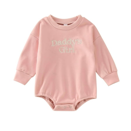 

Boys Girls Long Sleeve Letter Embroidery Romper Bodysuit Fall Clothes 12 Month Girl Clothes Winter Premature Baby Clothes Girl 9 Month Girl Clothes Girls Ballet Leotard Baby Girl Outfits 12-18 Months