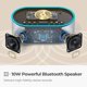 thumbnail image 4 of Despertador con Radio FM y Altavoz Bluetooth 10W, Carga Inalámbrica Rápida para iPhone/Samsung, Luz Nocturna de 7 Colores y Brillo Ajustable, Diseño Moderno en Tela y Madera, 4 of 5