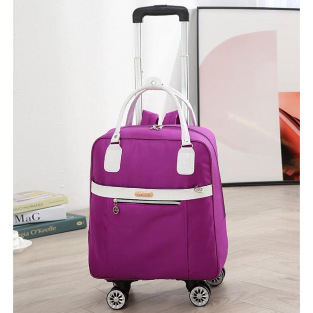 Bolsa de viaje con ruedas para mujer, Maleta de equipaje rodante, impermeable