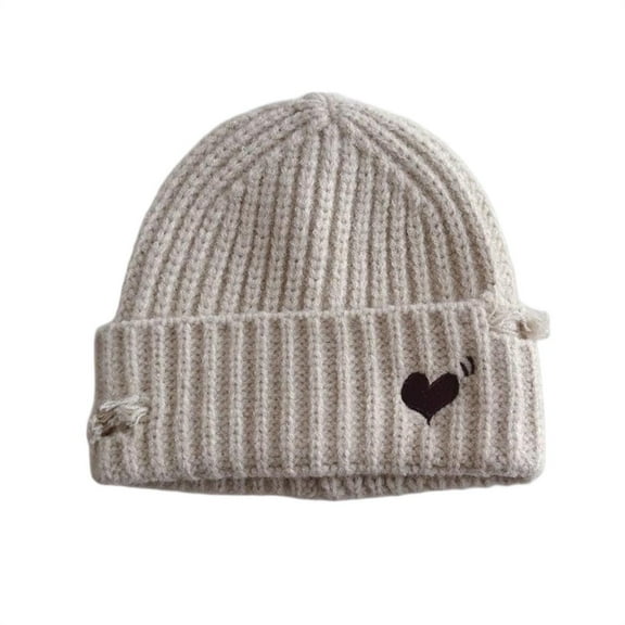 ShomPort Warm Beanie Hat for Boys Girls Trendy Distressed Solid Color Stretchy Thermal Knit Caps Winter Fall 0-15Y