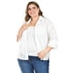 thumbnail image 4 of Blusa bordada de algodon Roman Fashion /Tallas Extras, 3952 (Blanco) blanco 36, 4 of 8