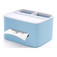 thumbnail image 1 of RV Caja de pañuelos (azul), caja de pañuelos de PVC, caja multifunción, portalápices, soporte para control remoto, soporte para pañuelos, caja de almacenamiento, caja de pañuelos cosméticos brillar Electrónica, 1 of 4