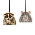 thumbnail image 1 of WIRESTER Set of 2pcs Acrylic Ready to Hang Ornament, Hanging Ornaments for Christmas Tree Holidays Party Home Office Xmas Tree Decoration Gift - Cute Pygmy Slow Loris Eating Banana & Grey Rat, 1 of 7