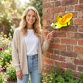 thumbnail image 2 of Whimsical Metal Bumblebee Wall Art Ornament, Hand Painted Cute Cartoon Bee Hanging Sculpture, Weather Resistant Outdoor Fence, Tree, Patio & Indoor Wall Decor,6.29*2.75 in., 2 of 6