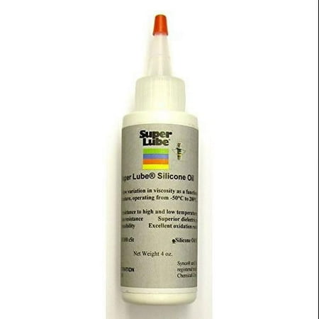 Super Lube 56104 Silicone Oil, -50 to 200 Celsius, 100 cSt, 4 oz Bottle