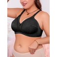 thumbnail image 4 of 3-pack Women's everyday bra, adjustable straps, no steel ring, hollow, women's bra, 4 of 9