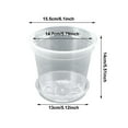 thumbnail image 3 of YaoZQ 5 Pack 6 inch Clear Plastic Plant Pots with Base, Transparent Nursery Container with Drainage, Airflow Pot for Aroids & Orchids, Garden Tool, 3 of 8