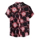 thumbnail image 1 of Camisas De Compresion Camiseta informal de verano para hombre, camisas con estampado de botones , camisetas de manga corta con cuello vuelto, camisa de (Red, L), 1 of 5