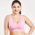 thumbnail image 2 of Sujetador sin costuras Wireless Hacer subir Lingerie Plus Size Yoga Sport Underwear, Rosa, 3XL Methold AP002554-21, 2 of 4