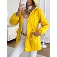 thumbnail image 4 of Women'S Warm Winter Coat Thicken Fleece Lined Parka Plus Size Jacket with Hood Yellow XL, 4 of 9