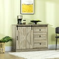 thumbnail image 2 of HOMCOM Sliding Barn Door Farmhouse Buffet Cabinet, Kitchen Sideboard, 2 of 10
