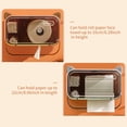 thumbnail image 4 of Zootealy Wall Tissue Box With Towel Rack Waterproof Transparent Paper Towel Dispenser Paper Extraction Holder Bathroom Toilet Storage Box with Top Shelf Facial Tissue Storage Box, 4 of 8