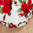 thumbnail image 2 of LAICAIW Infant Girl Short Sleeve Cartoon Floral Prints Ruffle Summer Newborn Rompers Jumpsuits Clothes Boy 2t (Red-A, 12-18 Months), 2 of 7