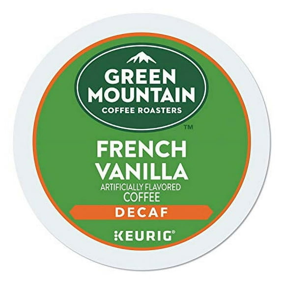 Green Mountain Coffee Roasters French Vanilla Decaf, Single-Serve Keurig K-Cup Pods, Flavored Light Roast Coffee, 24 Count