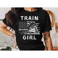 thumbnail image 2 of Train Girl Locomotive Tshirt Train Lover Kids Girls Toddler Baby T-Shirt Train Engine Railroad Girl Tee US Flag Train Travel Gift, 2 of 10