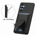 thumbnail image 2 of Dteck Case for Samsung Galaxy A54 5G,Shockproof Carbon Fibre Pattern Leather Case Card Slots Wallet Folding Bracket Stand Cover for Galaxy A54 5G,Black, 2 of 7