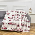 thumbnail image 4 of Elegant Comfort Reversible and Plush Flannel Fleece-Winter Christmas Sherpa Throw- Lightweight Soft and Cozy-Holiday Decorative Throw, Perfect for Lounging, 50 x 60 inches, Santa Train, 4 of 6