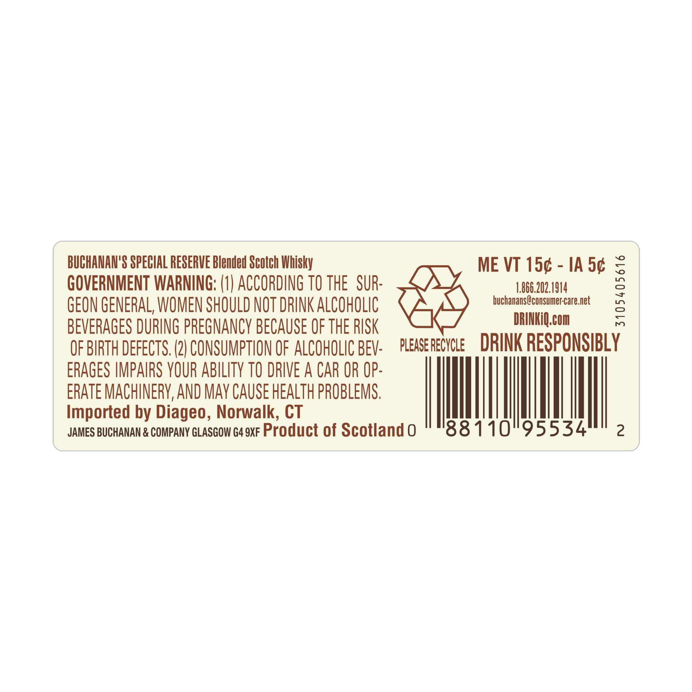 Buchanan's Special Reserve 18 Year Blended Scotch Whisky, 750 ml Bottle, 40% ABV