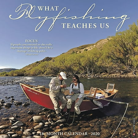 Willow Creek Press 2020 What Fly Fishing Teaches Us Wall (Best Fishing Calendar App)