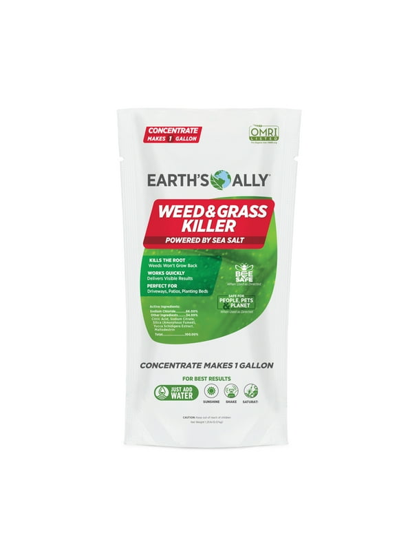 Earth's Ally Weed and Grass Killer Powder Concentrate Makes 1 gal Natural Herbicide for Organic Gardens