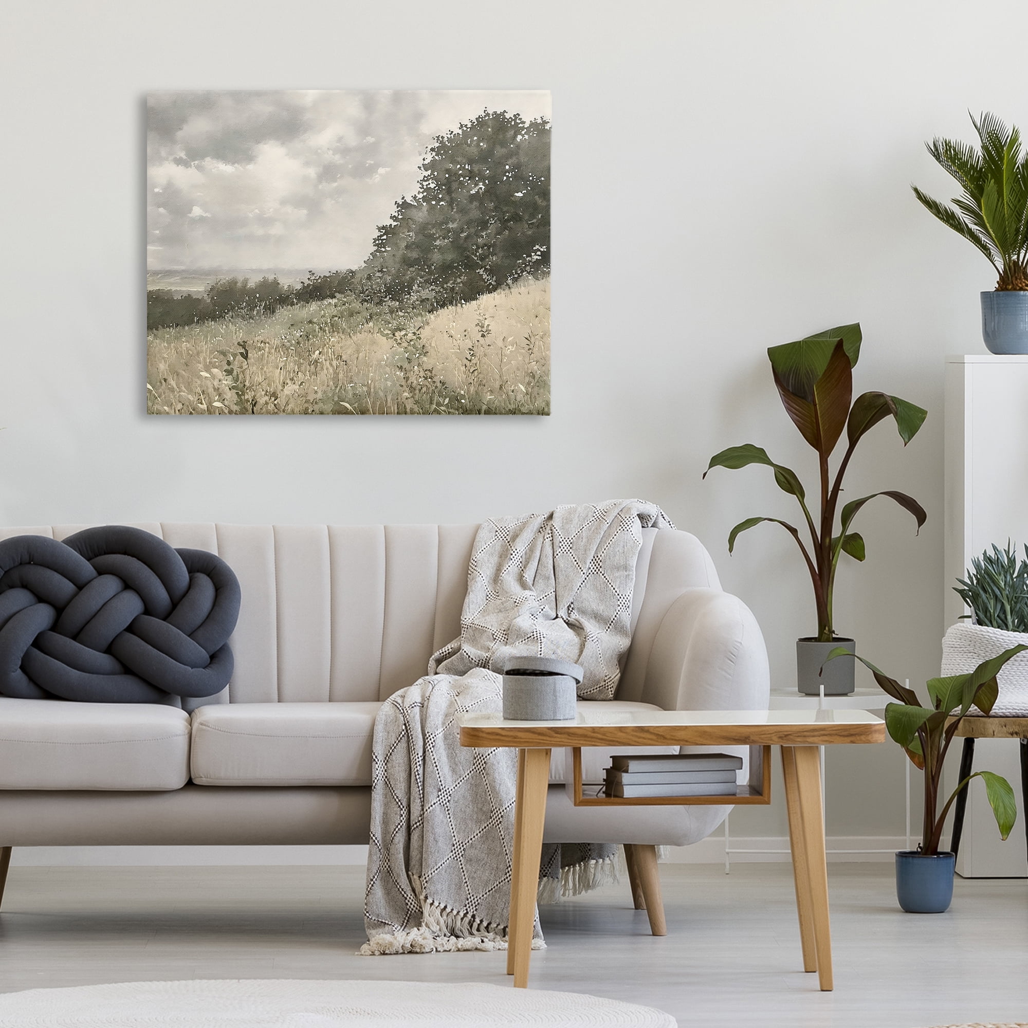 Stupell Industries Soft & Subtle Meadow Landscape Canvas Wall Art, design by Riley B