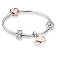 thumbnail image 1 of Pulsera de hueso de serpiente s925 chapada en cobre Panjia de dos colores europea, pulsera de oro rosa, cadena de amor, 1 of 5