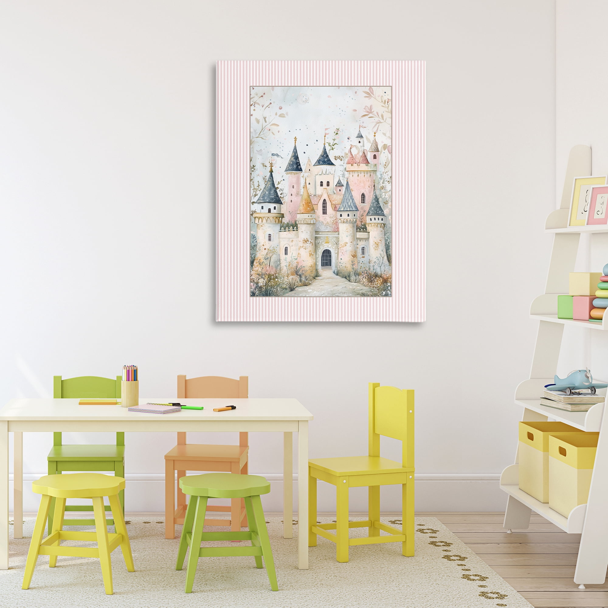 Stupell Industries Enchanted Dreams Castle Canvas Wall Art, design by Christine Simpson Art