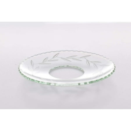 

CYQUIO Bobeche - Set of 2 Floral Ridge Glass 2.75 Inch