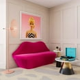 thumbnail image 6 of TOV Furniture Lips Hot Pink Velvet Settee, 6 of 6