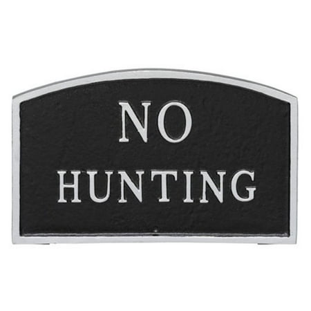 Montague Metal Products No Hunting Arched Wall Plaque