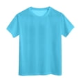 thumbnail image 4 of WUANDIXFA Girls Shirts Short Sleeve Soft Cotton T-Shirts Plain Tees Tops Clothes for Kids (Sky Blue, 2-3 Years), 4 of 4
