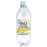 Hal's New York Seltzer Water 20 Fl Oz (Pack of 6) (Vanilla Cream)
