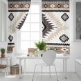 thumbnail image 5 of Fsddascl Brown Beige Boho Blackout Curtains for Bedroom/Living Room, Thermal Insulated Kitchen Curtains, Abstract Southwestern Ethnic Geometric Grommet Darkening Window Treatment Drapes 52"x84"x2, 5 of 6