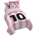 thumbnail image 1 of Juego de edredón infantil full de 7 piezas Messi de Jay Franco, rosa, 1 of 6