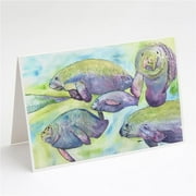 Manatee Family Greeting Cards & Envelopes - Pack of 8