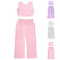 thumbnail image 4 of ZACPNCV Girl's 2 Piece Cute Outfits Sleeveless Tank Top and Wide Leg Pants Sport Sets 12-24 Months, 4 of 4